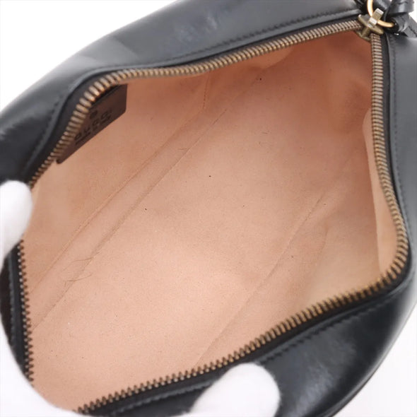 Gucci Black Leather GG Marmont Small Shoulder Bag  [Clearance Sale]