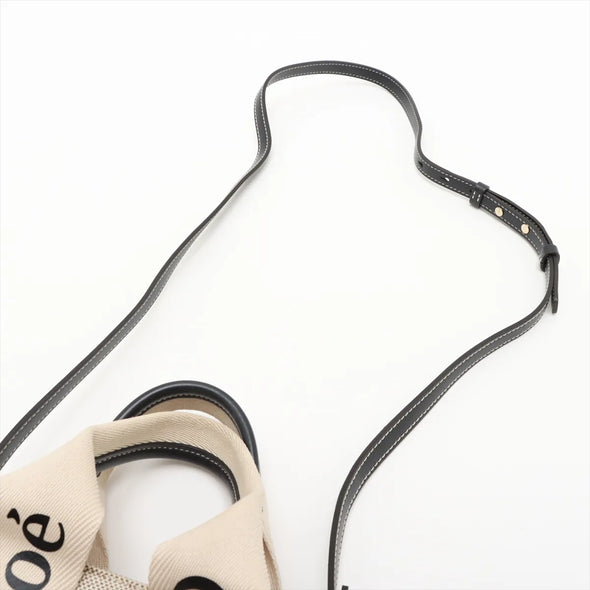 Chloe Black Beige Small Woody Tote [Clearance Sale]