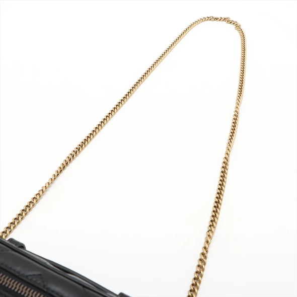 Gucci Black Marmont Matelasse Leather Vanity Case [Clearance Sale]