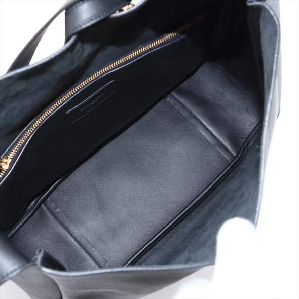 Saint Laurent Black LE 5 A 7 Large Leather Hobo Bag [Clearance Sale]