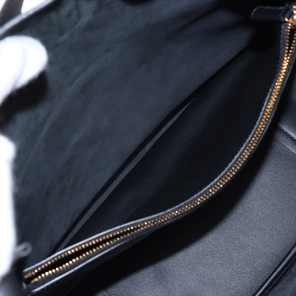 Saint Laurent Black LE 5 A 7 Large Leather Hobo Bag [Clearance Sale]