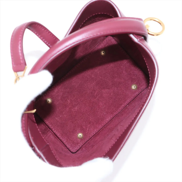 Saint Laurent Rouge Merlot LE 37 Mini Leather Bucket Bag [Clearance Sale]