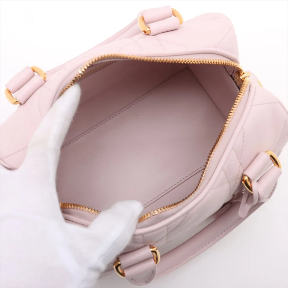 Christian Dior Pink Macrocannage Calfskin Groove 20 Bag  [Clearance Sale]