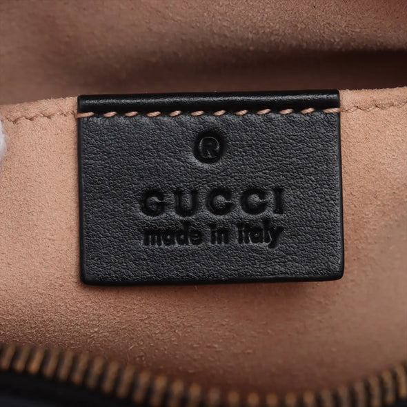 Gucci Black Leather GG Marmont Small Shoulder Bag  [Clearance Sale]
