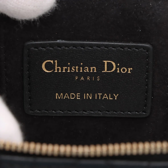 Christian Dior Black Cannage Lambskin Lady Dior Micro Vanity Case  [Clearance Sale]
