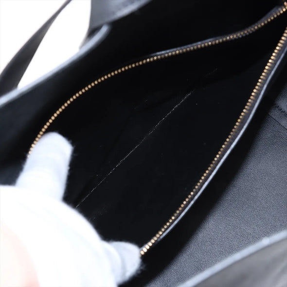Saint Laurent Black LE 5 A 7 Large Leather Hobo Bag [Clearance Sale]