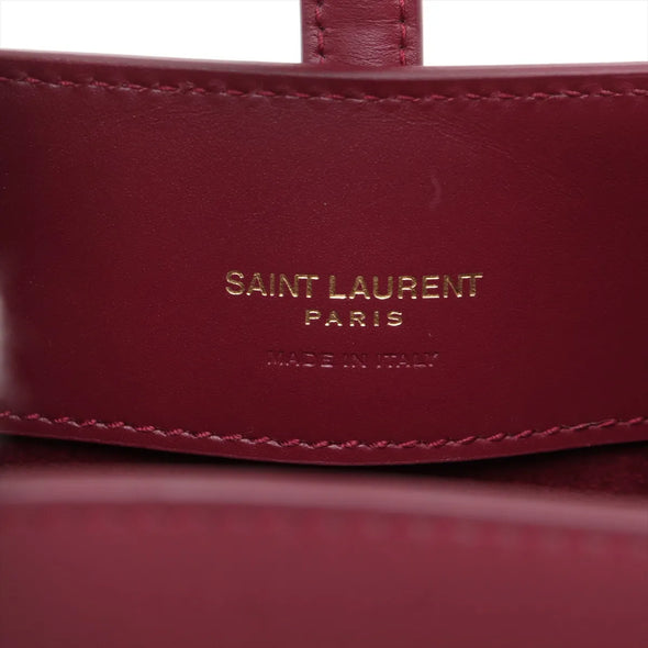 Saint Laurent Rouge Merlot LE 37 Mini Leather Bucket Bag [Clearance Sale]