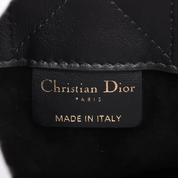 Christian Dior Black Macrocannage Calfskin Mini Book Tote [Clearance Sale]