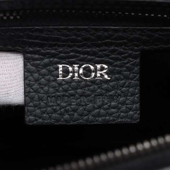 Christian Dior Black Leather Weekender  [Clearance Sale]