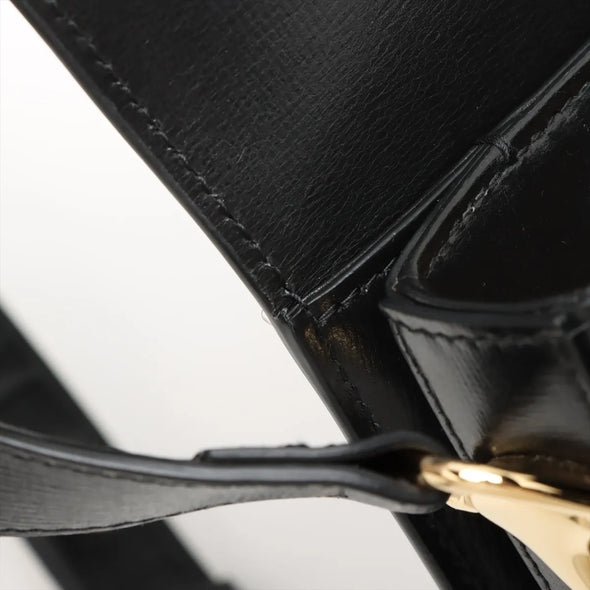 Gucci Black Leather Gucci Horsebit 1955 Medium Shoulder Bag [Clearance Sale]