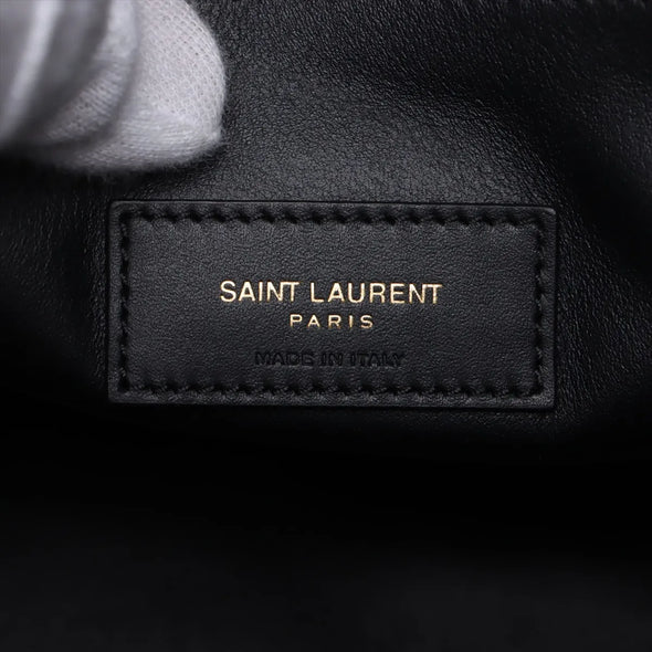 Saint Laurent Black LE 5 A 7 Large Leather Hobo Bag [Clearance Sale]