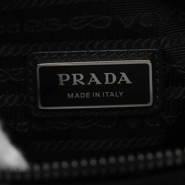 Prada Black Re-Nylon and Saffiano Leather Shoulder Bag [Clearance Sale]
