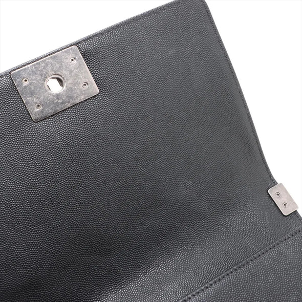 Chanel Black Caviar Calfskin Boy Chanel Flap Closure Handbag [Clearance Sale]