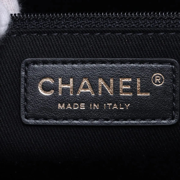 Chanel Black Deauville MM Shopping Bag  [Clearance Sale]