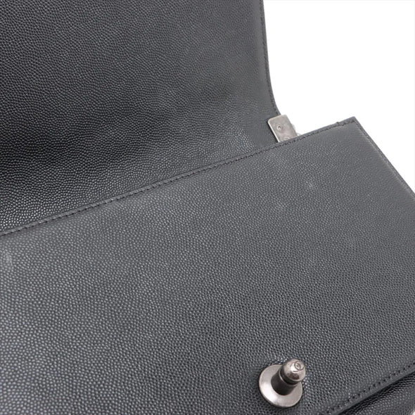 Chanel Black Caviar Calfskin Boy Chanel Flap Closure Handbag [Clearance Sale]