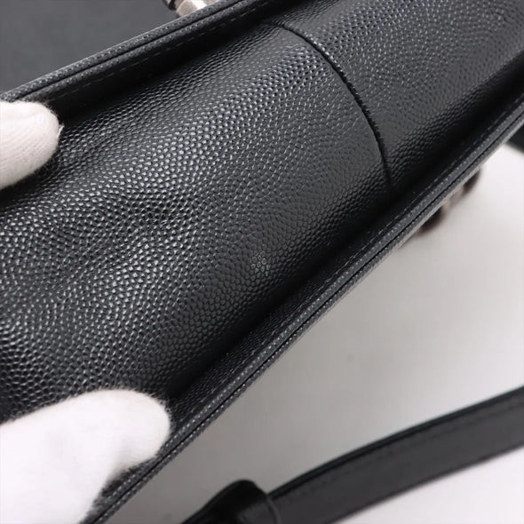 Chanel Black Caviar Calfskin Boy Chanel Flap Closure Handbag [Clearance Sale]