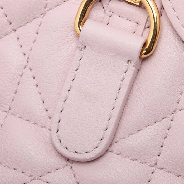 Christian Dior Pink Macrocannage Calfskin Groove 20 Bag  [Clearance Sale]