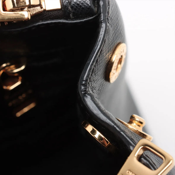 Prada Black Saffiano Leather Galleria Mini Bag [Clearance Sale]