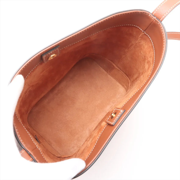 Celine Brown Leather Triomphe Bucket Bag [Clearance Sale]