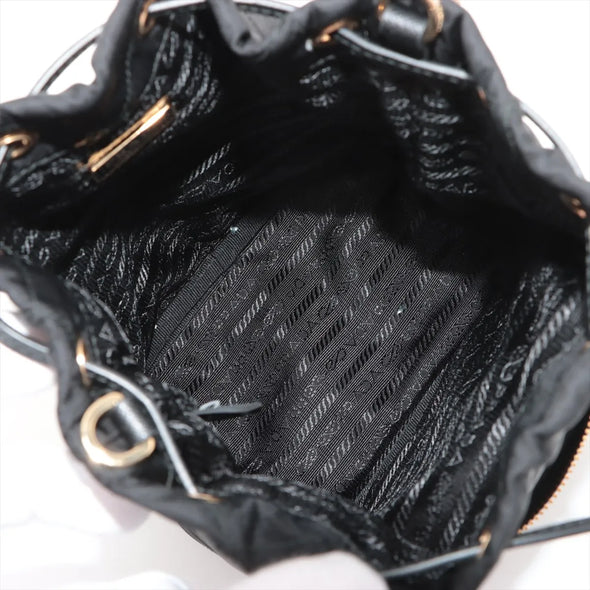 Nero Quilted Re-Nylon Bucket Bag