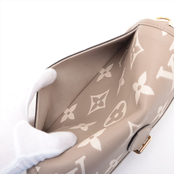 Louis Vuitton Tourterelle Bicolor Monogram Empreinte Leather Diane [Clearance Sale]