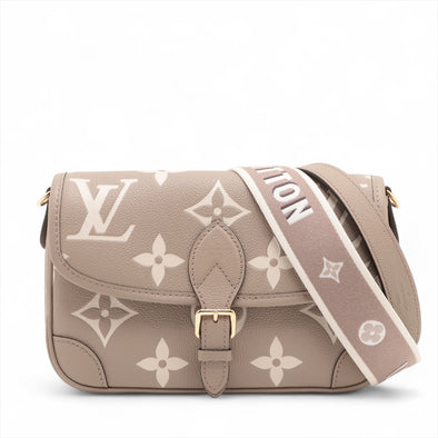 Louis Vuitton Tourterelle Bicolor Monogram Empreinte Leather Diane [Clearance Sale]