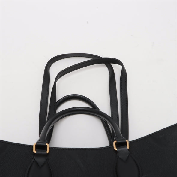 Louis Vuitton Noir Monogram Empreinte Leather OnTheGo MM [Clearance Sale]