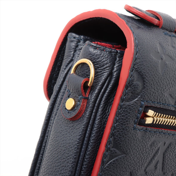 Louis Vuitton Marine Rouge Monogram Empreinte Leather Pochette Metis [Clearance Sale]