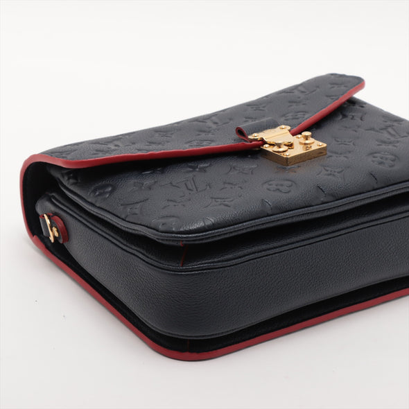 Louis Vuitton Marine Rouge Monogram Empreinte Leather Pochette Metis [Clearance Sale]