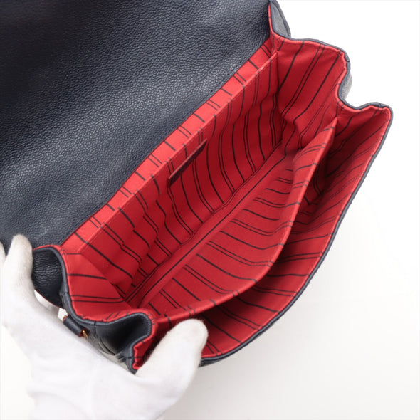 Louis Vuitton Marine Rouge Monogram Empreinte Leather Pochette Metis [Clearance Sale]