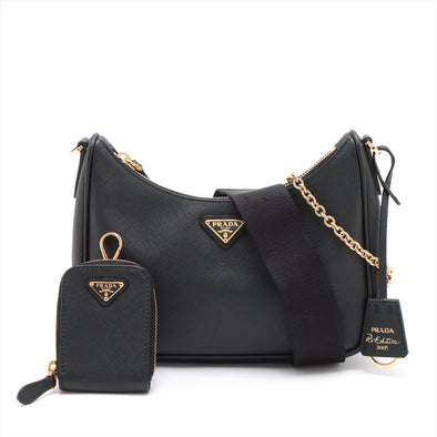 Prada Nero Saffiano Leather Re-Edition 2005 Shoulder Bag [Clearance Sale]