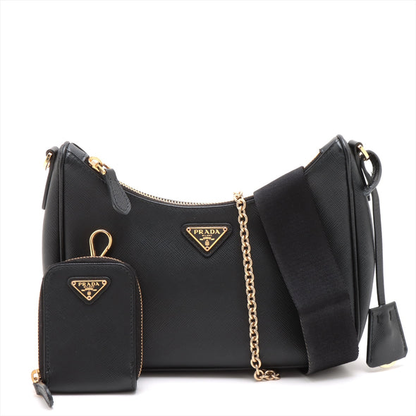 Prada Nero Saffiano Leather Re-Edition 2005 Shoulder Bag [Clearance Sale]