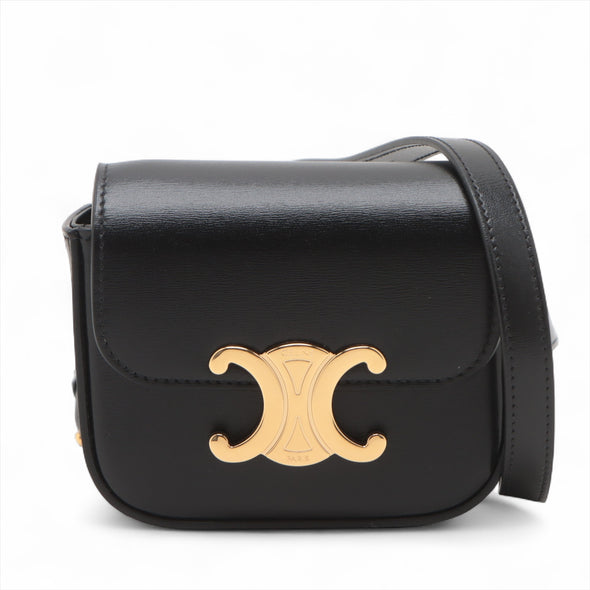 Celine Black Leather Mini Claude [Clearance Sale]