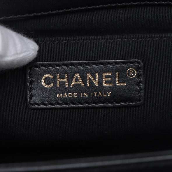 Chanel Black Caviar Calfskin Boy Chanel Flap Closure Handbag Bag [Clearance Sale]