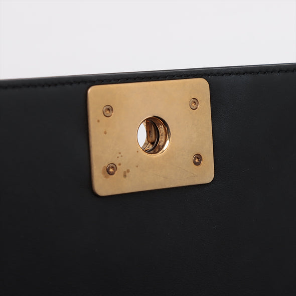 Chanel Black Caviar Calfskin Boy Chanel Flap Closure Handbag Bag [Clearance Sale]
