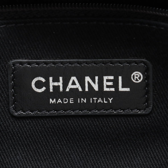 Chanel Black Canvas Deauville GM [Clearance Sale]