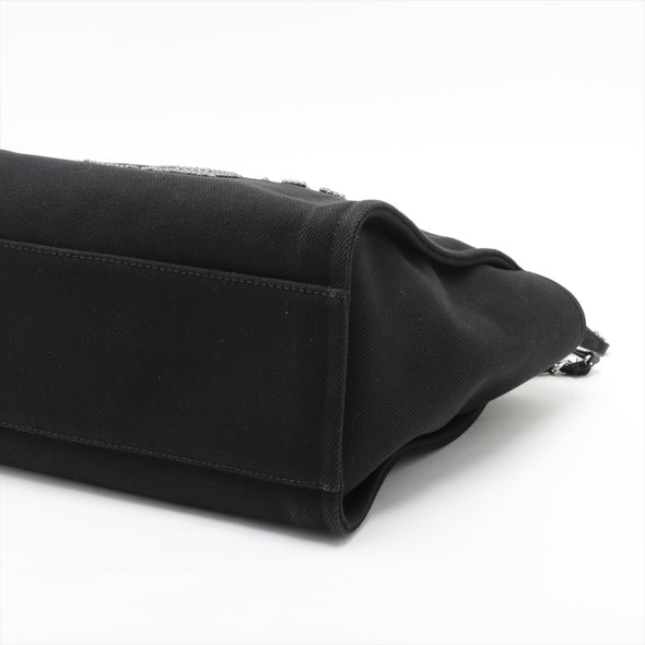 Chanel Black Canvas Deauville GM [Clearance Sale]