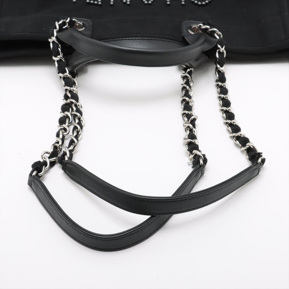 Chanel Black Canvas Deauville GM [Clearance Sale]