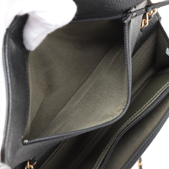 Chanel Black Caviar Leather Boy Chanel Wallet On Chain [Clearance Sale]