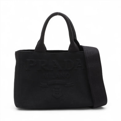 Prada Nero Canvas Canapa Tote Bag [Clearance Sale]