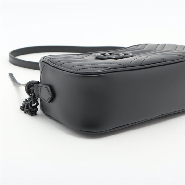 Gucci Black Leather GG Marmont Small Camera Bag [Clearance Sale]