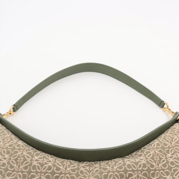 Loewe Green Leather Anagram Jacquard Medium Luna Bag [Clearance Sale]