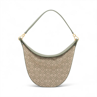 Loewe Green Leather Anagram Jacquard Medium Luna Bag [Clearance Sale]