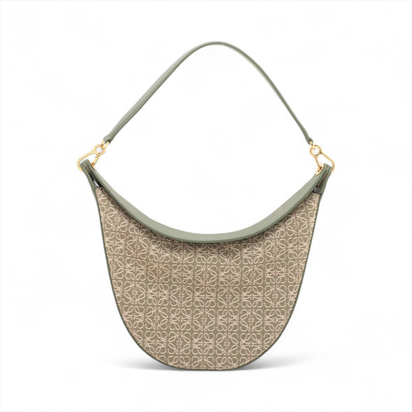 Loewe Green Leather Anagram Jacquard Medium Luna Bag [Clearance Sale]