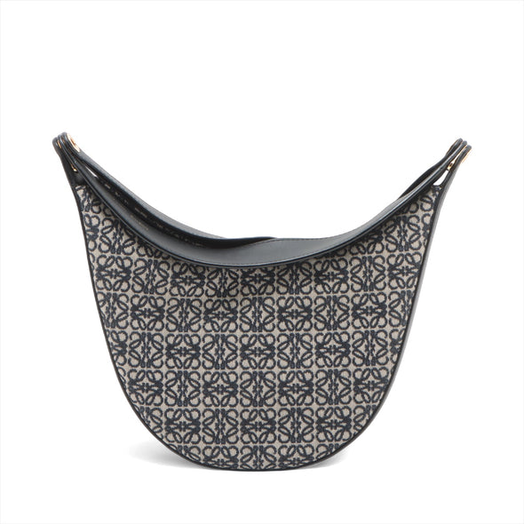 Loewe Navy Leather Anagram Jacquard Medium Luna Bag [Clearance Sale]