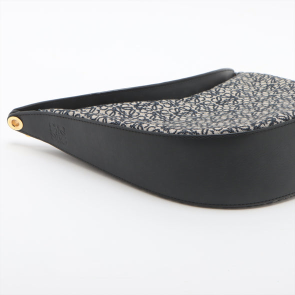 Loewe Navy Leather Anagram Jacquard Medium Luna Bag [Clearance Sale]