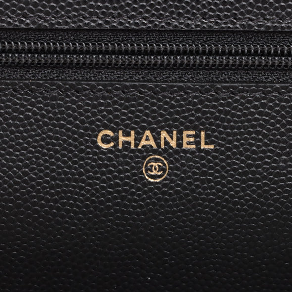 Chanel Black Caviar Leather Wallet On Chain [Clearance Sale]