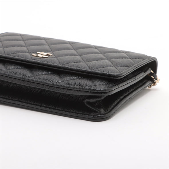 Chanel Black Caviar Leather Wallet On Chain [Clearance Sale]