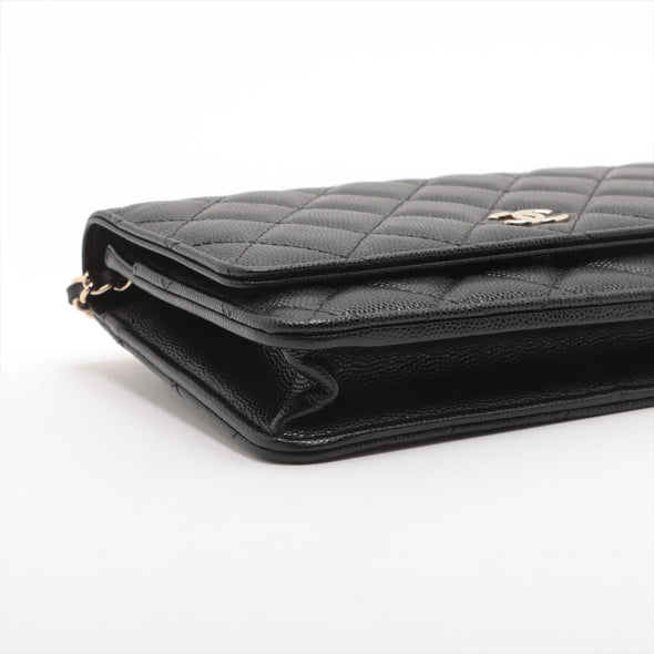 Chanel Black Caviar Leather Wallet On Chain [Clearance Sale]