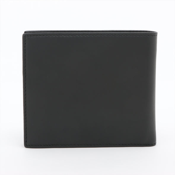 Prada Nero Leather Metal Logo Bi-Fold Wallet [Clearance Sale]
